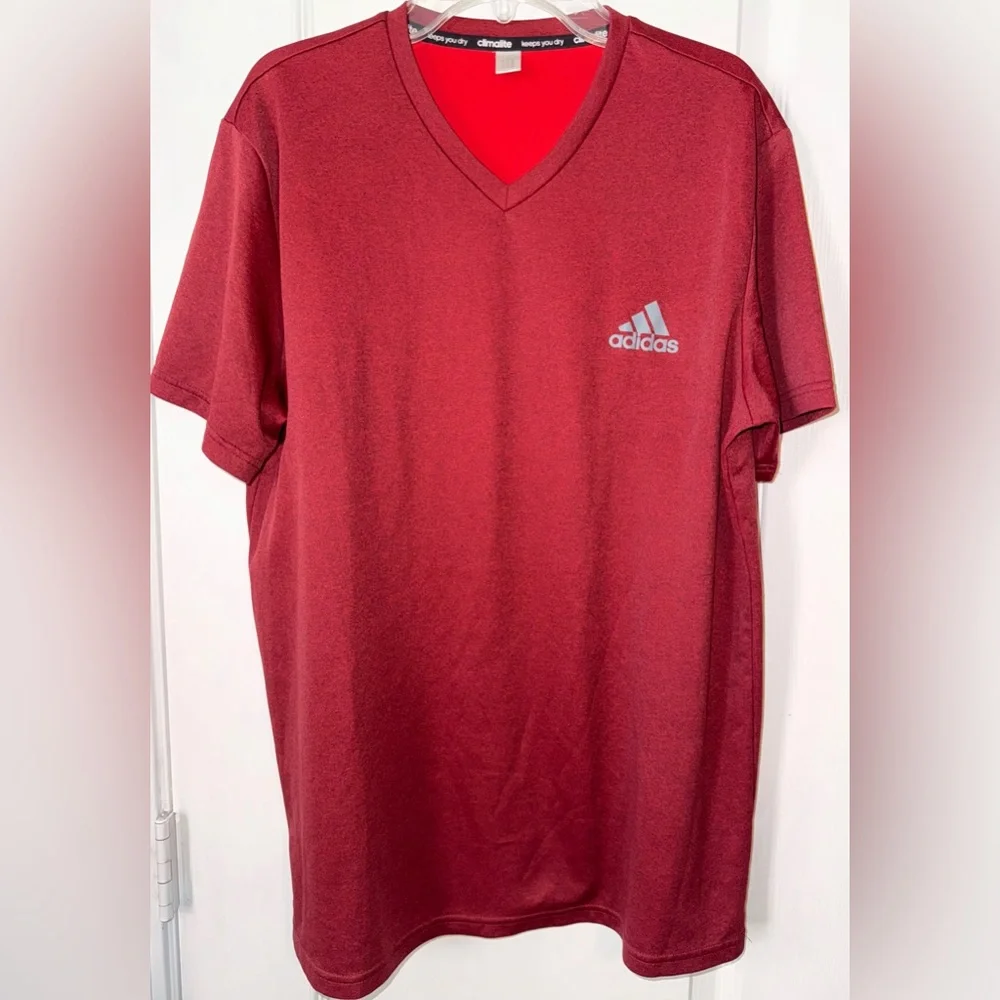 Adidas Red Workout Shirt Size L